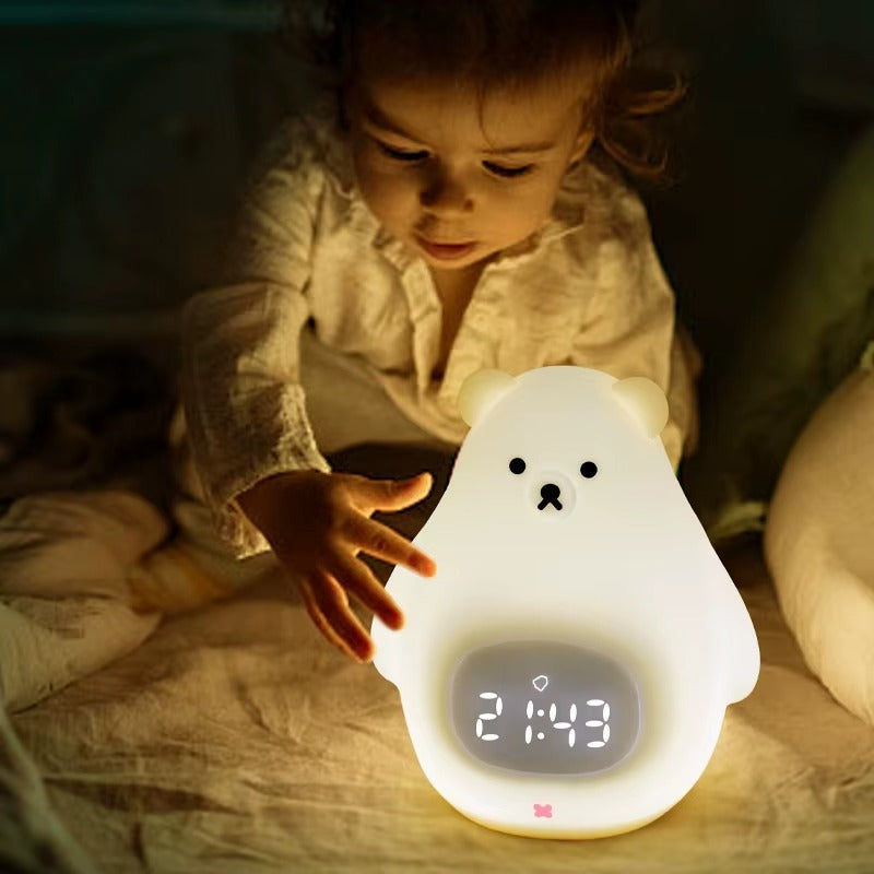 EN71 Certified Silicone Baby Night Light – Bite-Proof Soft Glow, Temperature Monitor (CE/FCC)