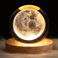 3D Solar System Crystal Ball Night Lamp – Glass Battery Operated