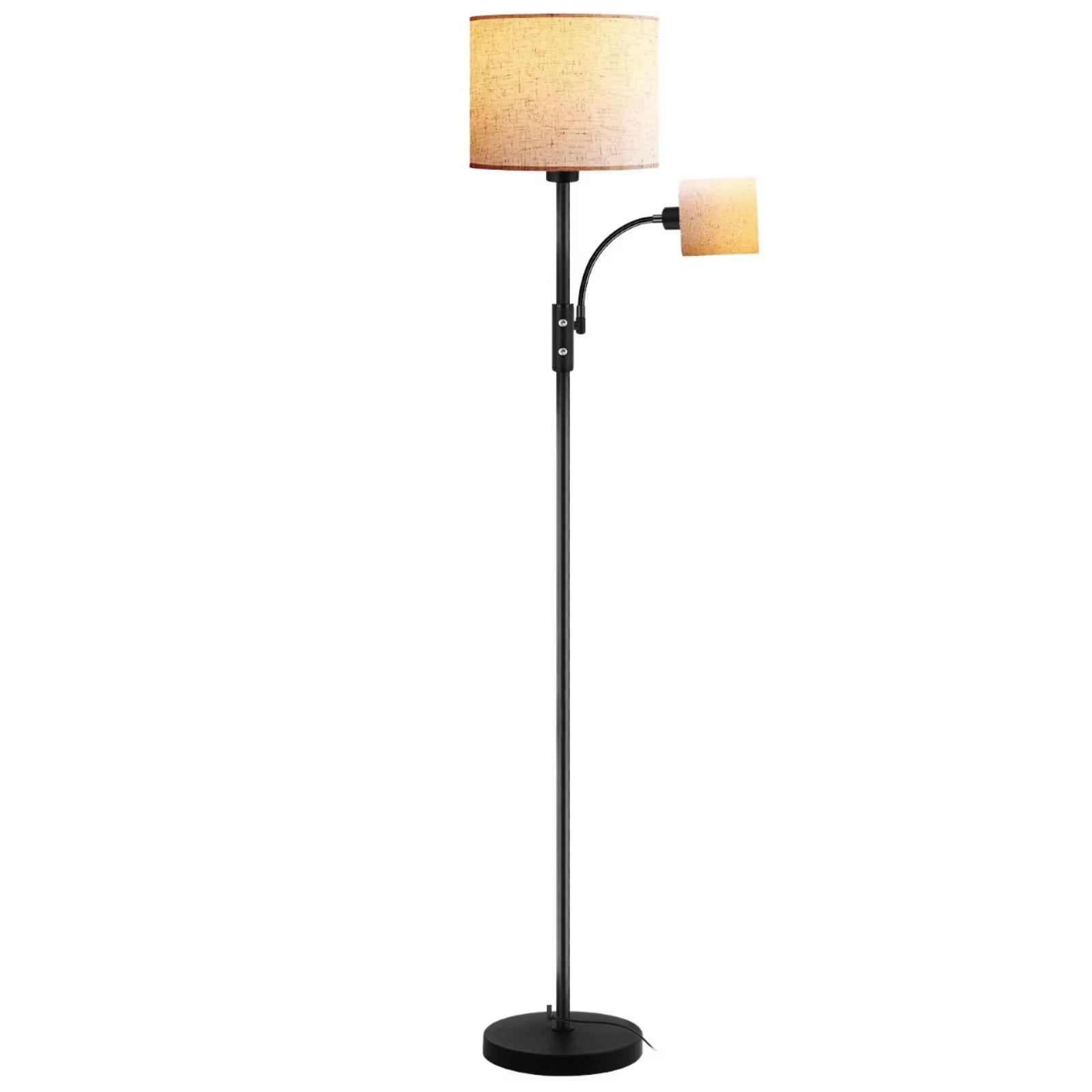 Scandinavian Iron Fabric Floor Lamp – E26 Reading Light