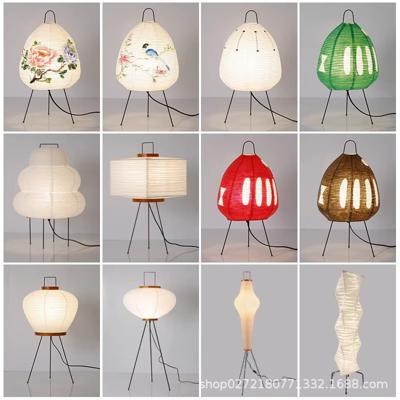 Modern Japanese Table Lamp – Stainless Steel & Resin, Metal Shade