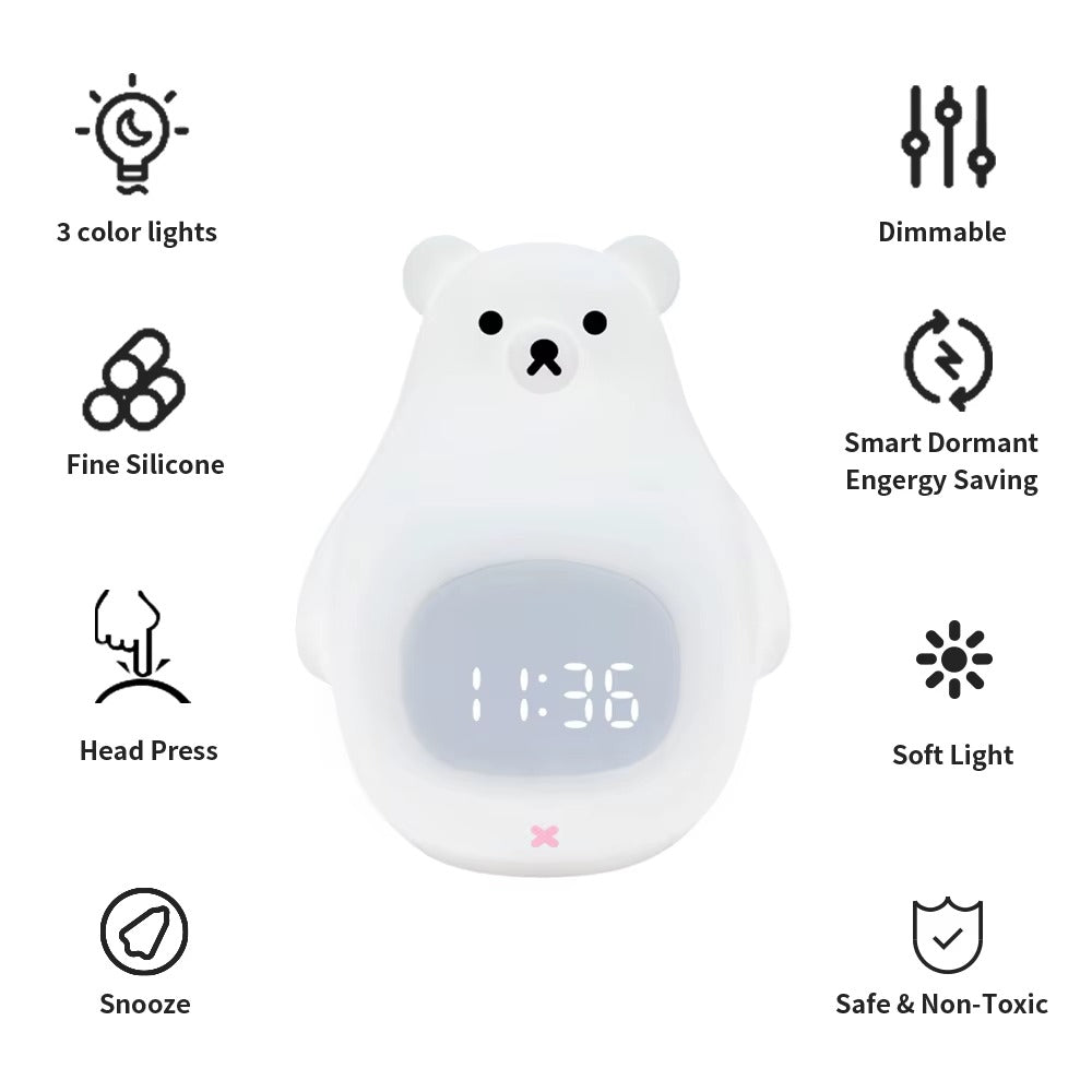 EN71 Certified Silicone Baby Night Light – Bite-Proof Soft Glow, Temperature Monitor (CE/FCC)