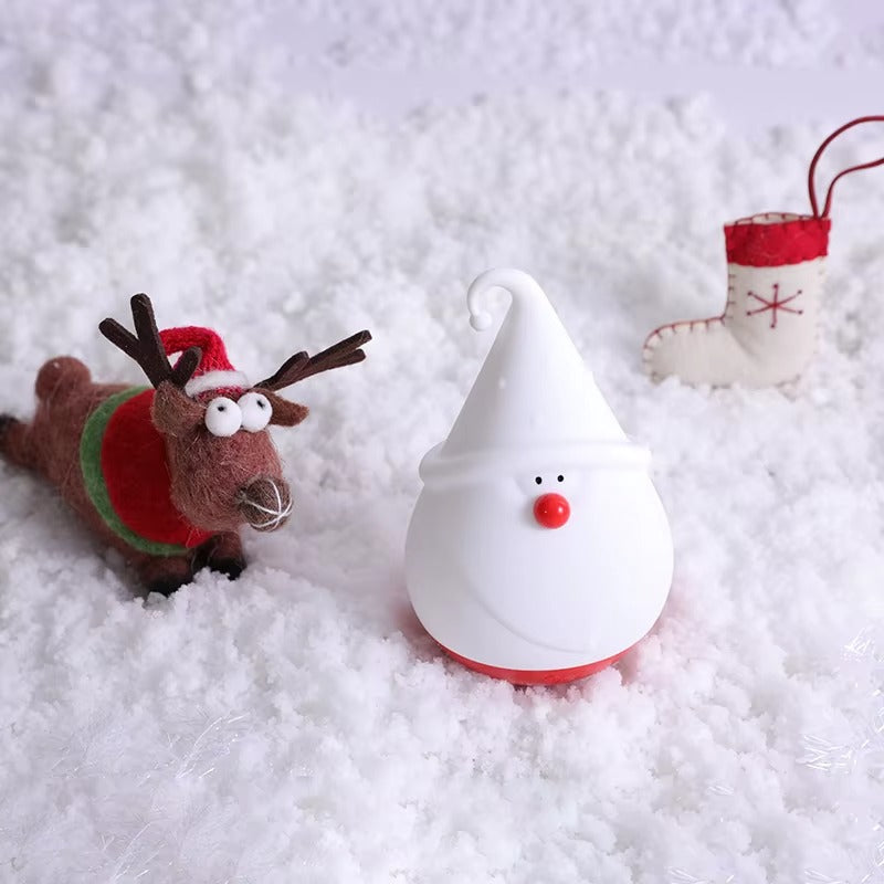 Cute LED Silicone Snowman Night Light – Holiday Christmas Gift for Girls