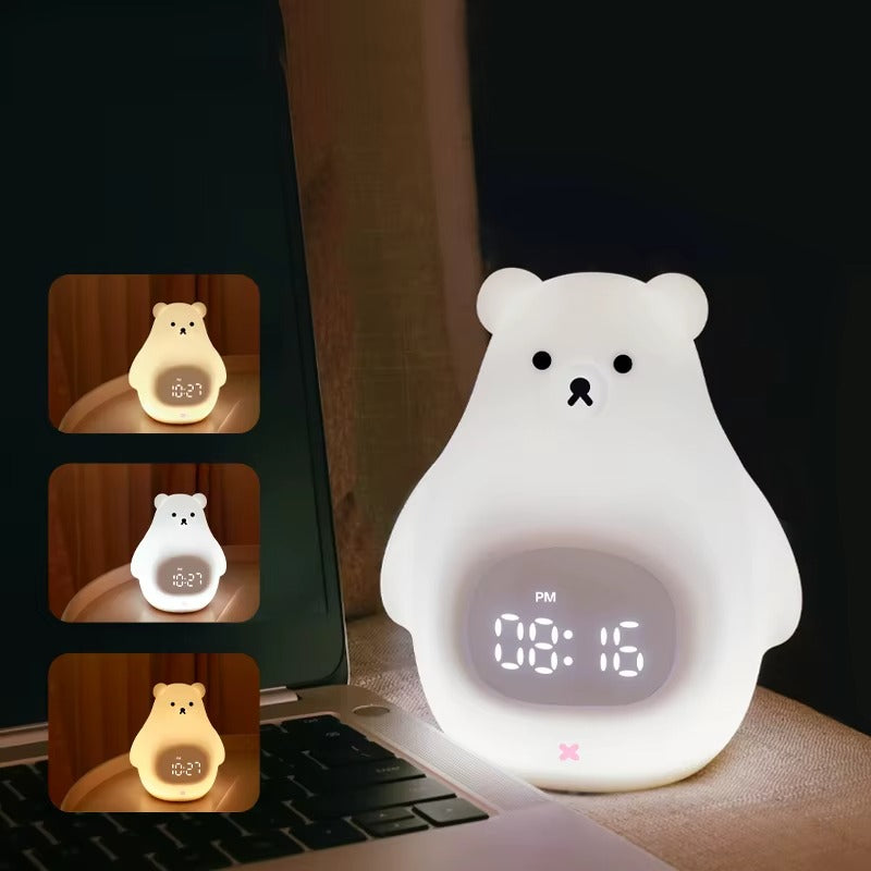EN71 Certified Silicone Baby Night Light – Bite-Proof Soft Glow, Temperature Monitor (CE/FCC)