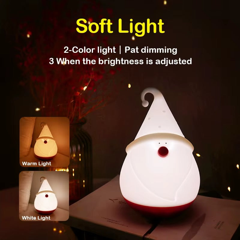Cute LED Silicone Snowman Night Light – Holiday Christmas Gift for Girls