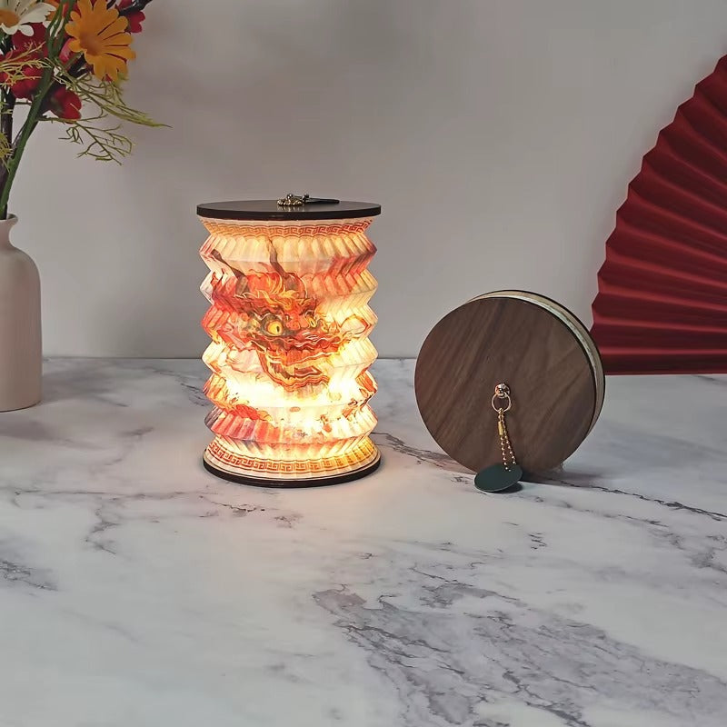 Foldable Paper Lantern Lamp – USB Rechargeable LED Decorative Light