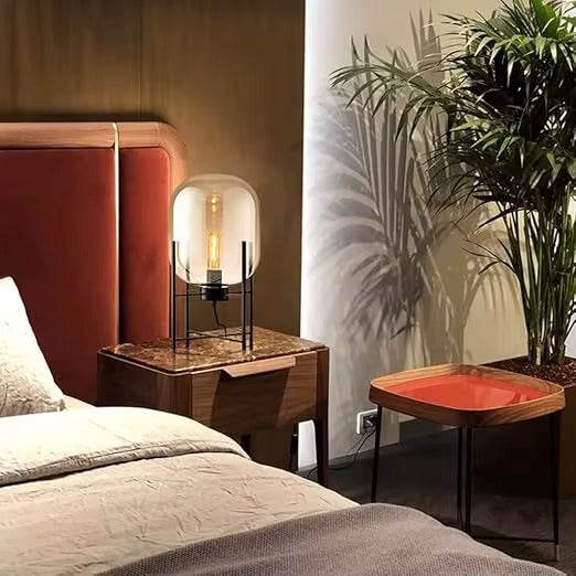 Nordic Glass Vertical Floor Lamp – Modern LED Lighting