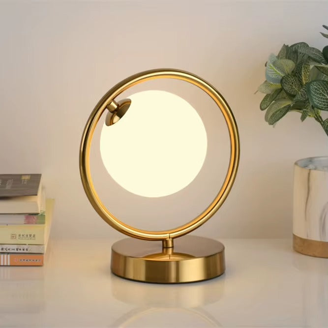 Modern Nordic Gold Glass Ball Table Lamp – Touch Control