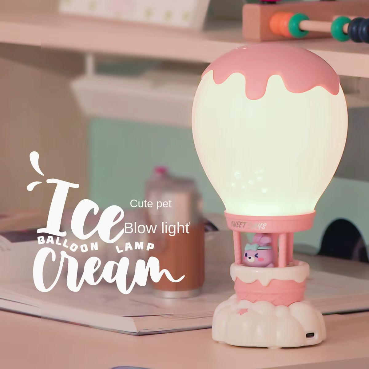 Cute Pet LED Night Light – Rechargeable Dimmable Desk Lamp