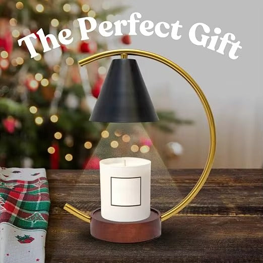 Adjustable Moon Shape Table Lamp – Wax Bronze & Black Metal Shade