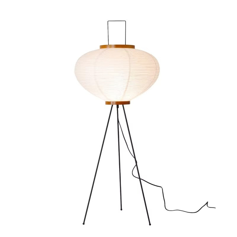 Modern Japanese Table Lamp – Stainless Steel & Resin, Metal Shade