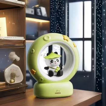 Cute Star-Catching Night Light – USB Rechargeable Dimmable LED