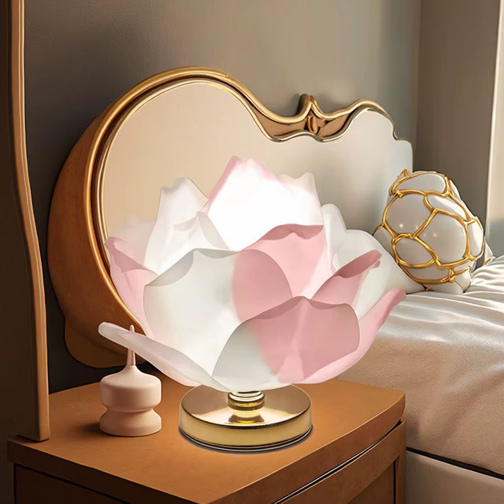 Modern Oval Crystal LED Table Lamp – Eye-Caring Bedroom Light