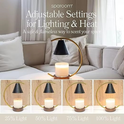 Adjustable Moon Shape Table Lamp – Wax Bronze & Black Metal Shade