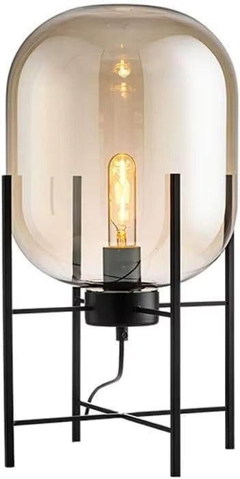 Nordic Glass Vertical Floor Lamp – Modern LED Lighting