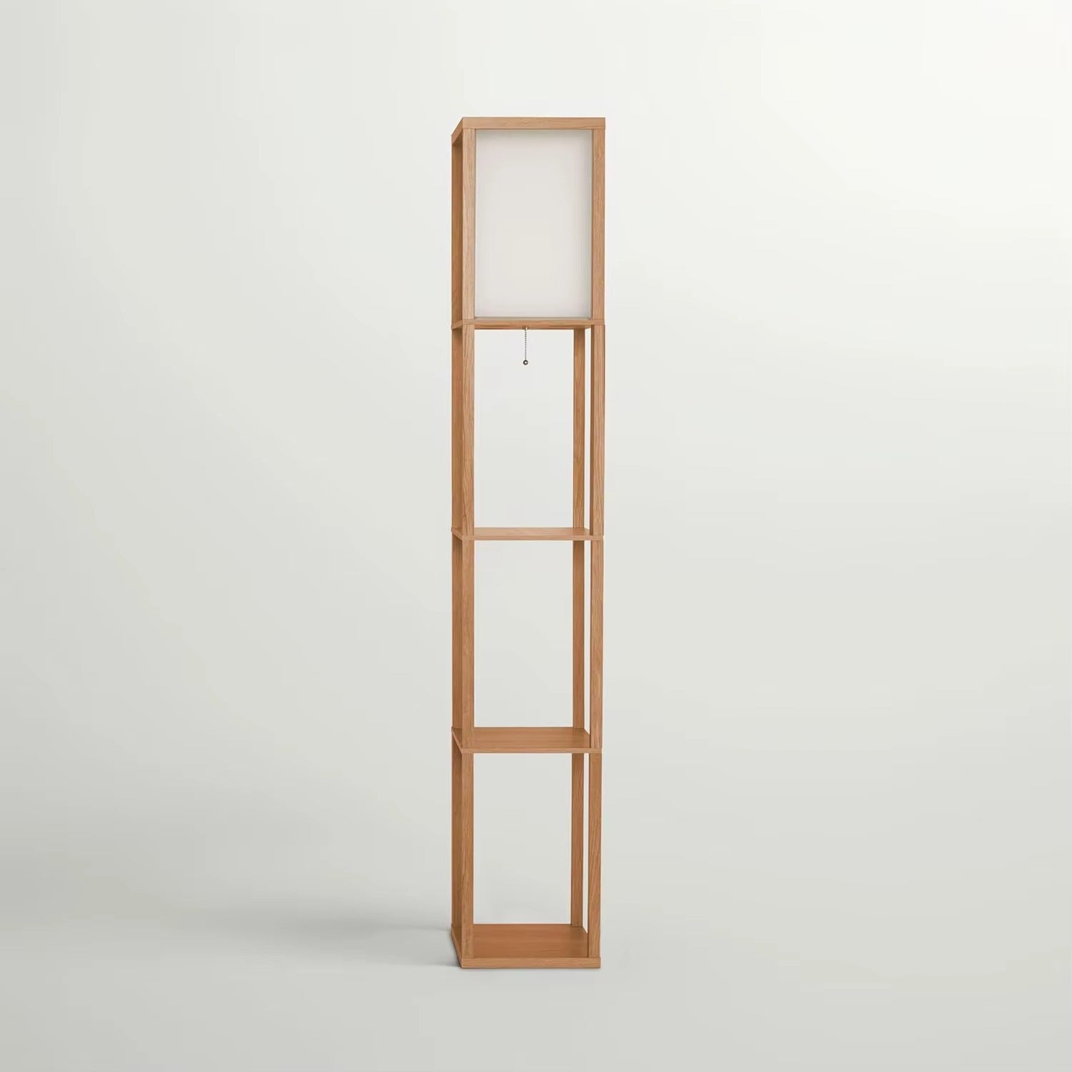 SIMIG Maxwell LED Floor Lamp – Natural Wood Shelf E27