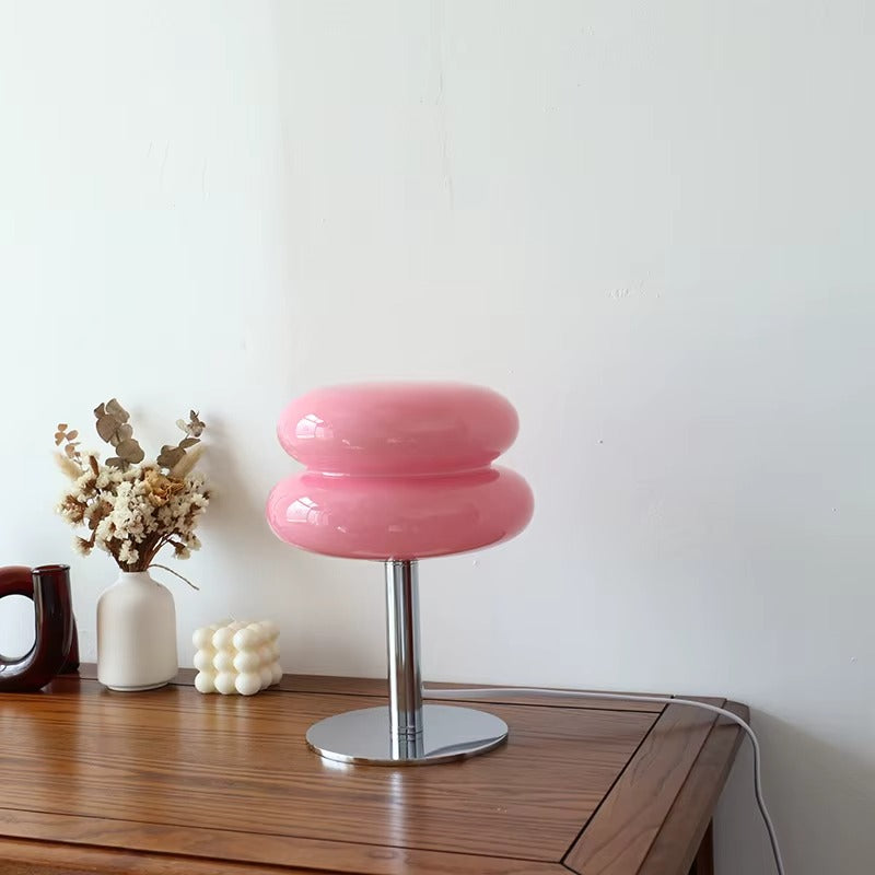 Creative Hamburger Glass Table Lamp – USB, B22/E14 Base