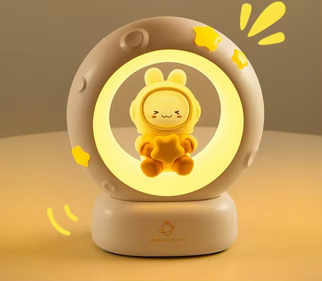 Cute Star-Catching Night Light – USB/Type-C Mood Lamp for Kids