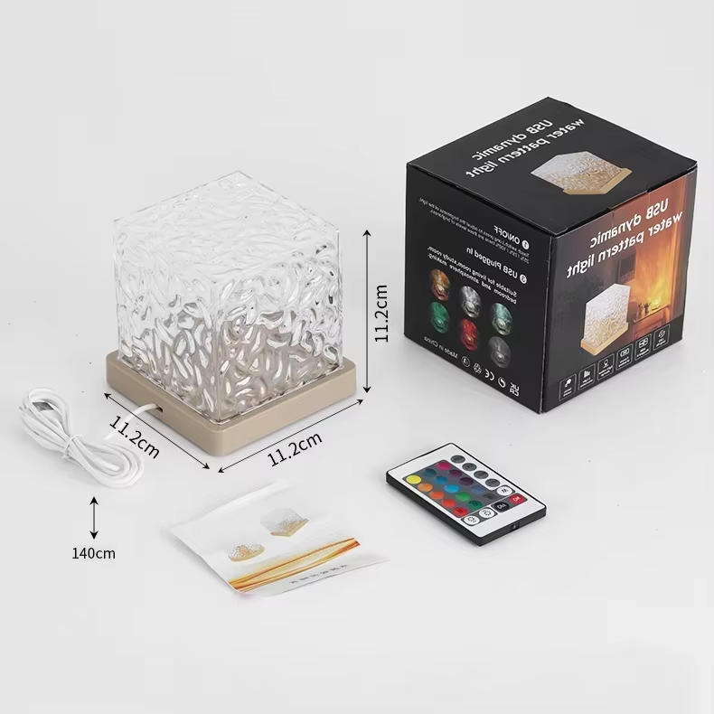 3D Ocean Wave Projector – USB LED Northern Aurora Night Light